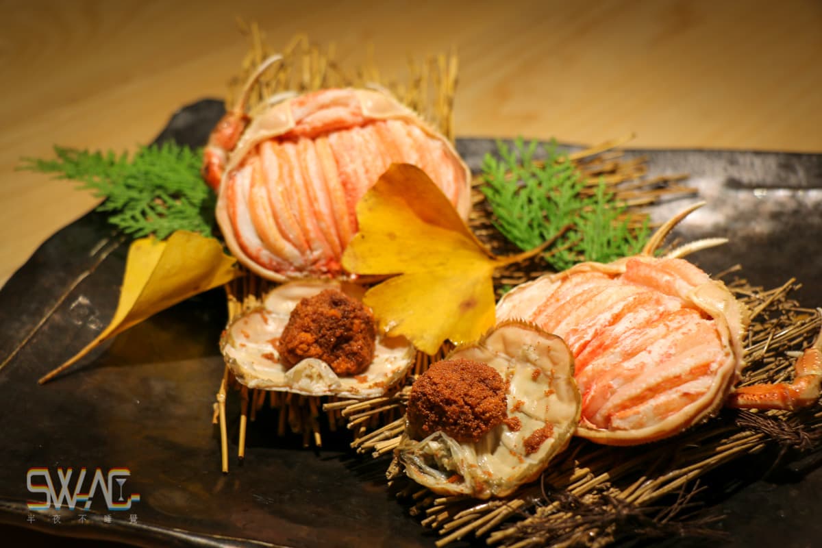 日本正宗螃蟹懷石「月夜岩」台北中山美食-強肴 | 香箱蟹 蟹醋